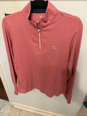 Rhoback Dusty Rose Quarter-Zip Performance Pullover